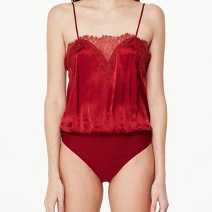NWT CamiNYC garnet bodysuit